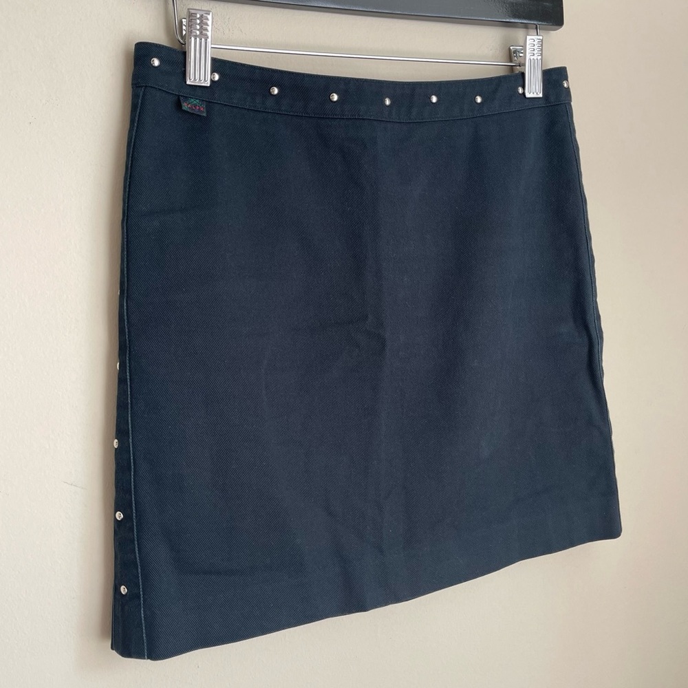 Ralph Lauren Vintage 90's Cotton Denim Skirt with Metal Studs Women's Size 2‎